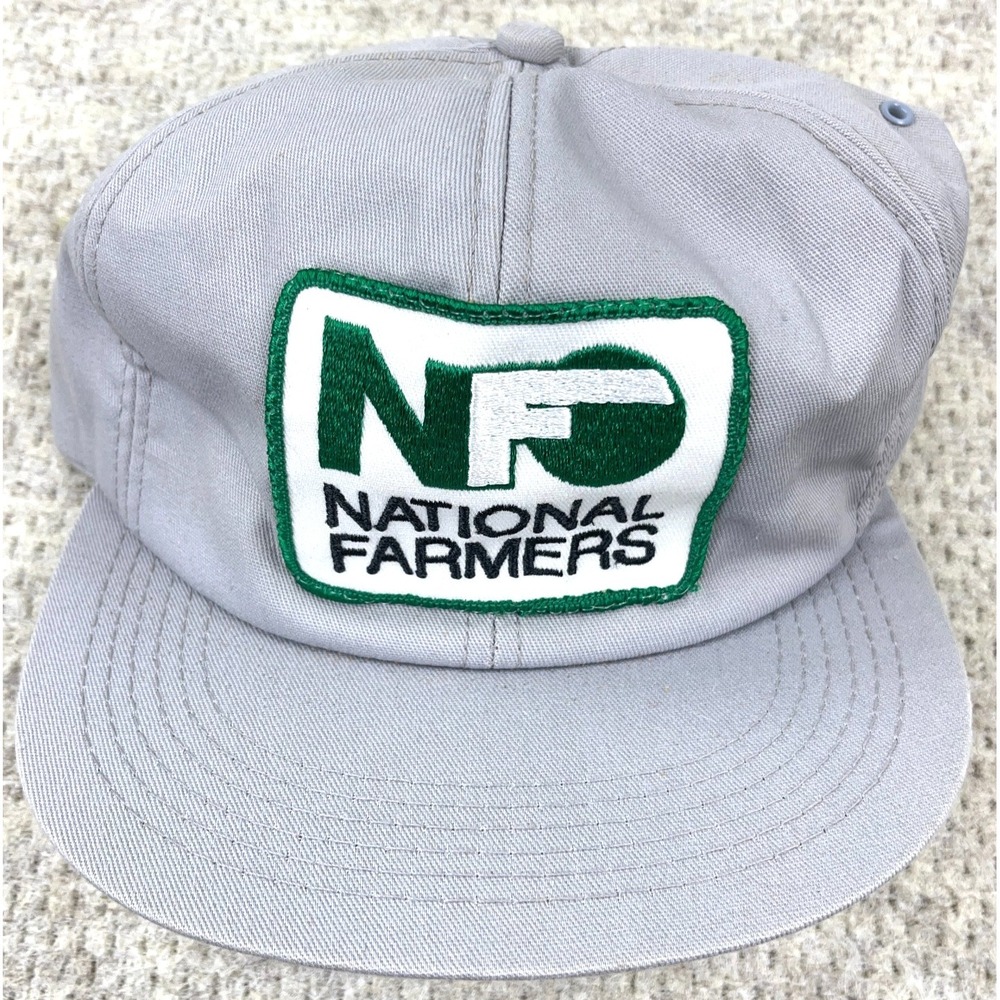 Vintage K Products Trucker Hat Cap Made USA 80s Farm Seed National Farmers Patch